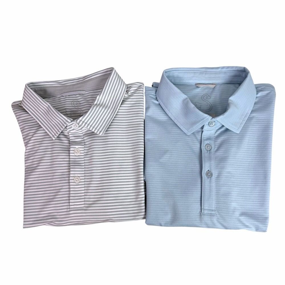 Swannies Mens Golf Short Sleeve Polos size Large Bundle